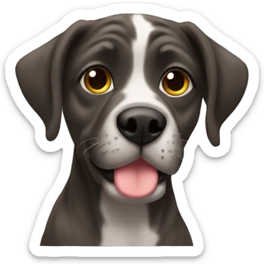 Brindle who loves his mom sticker