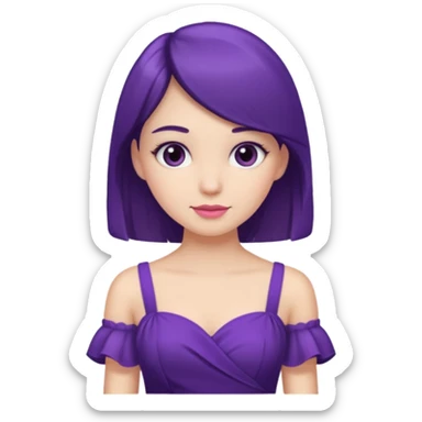 Girly girl morado sticker