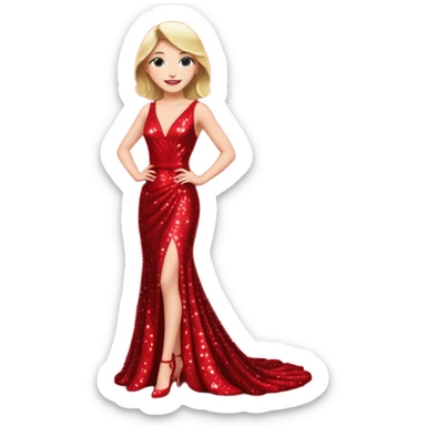Charming, magnetic, center of attention without even trying. woman superstar in the spotlight on the red carpet
more dinamic emoji  sticker