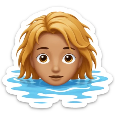 swimming laps in a pool  sticker