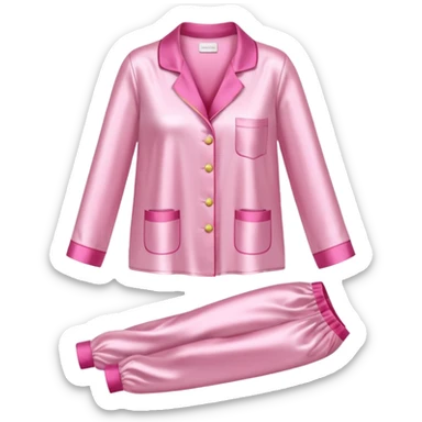 Light pink silk pyjamas set sticker