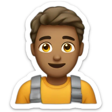 guy working in a macbook sticker