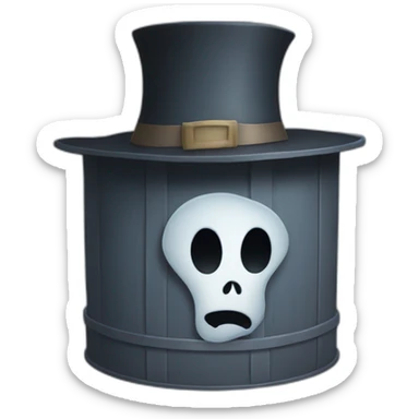 Hatbox-ghost sticker