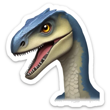 Futuristic Velociraptor-Fakémon sticker