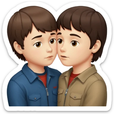 will byers and mike wheeler kissing sticker