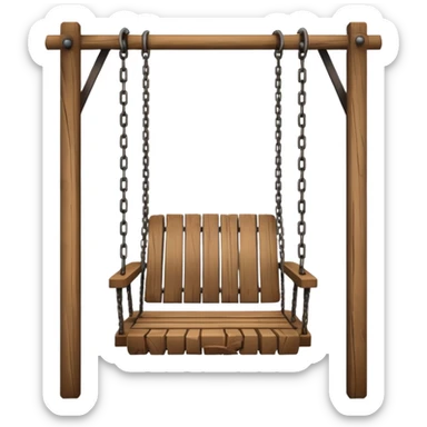 Swing in a public park sticker