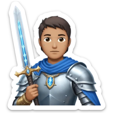 Man holding big DARK souls moonlight sword sticker