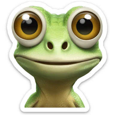 Lizard with enormous eyes sticker