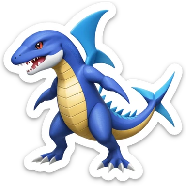 Latios-Sharpedo-Garchomp-Gabite-Amaura-Salandit-Helioptile-fusion (full body) sticker