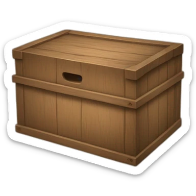 a wood box sticker