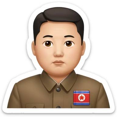 photorealistic Kim Jong-un sticker