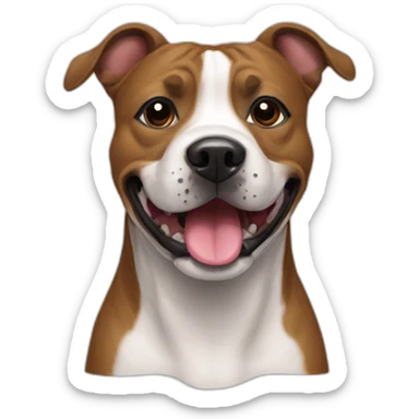 Happy staffie sticker