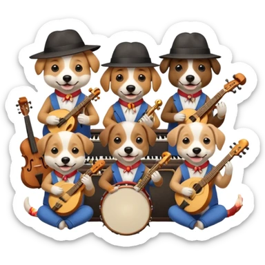 dog as Musicians sticker