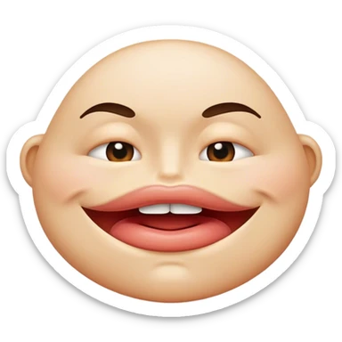 Puckering mouth emoji sticker