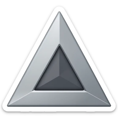 gray triangle parallel to the left, tilted 60 degrees sticker