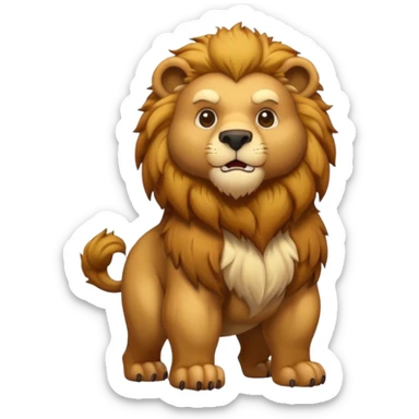 ayı aslan karışımı sticker