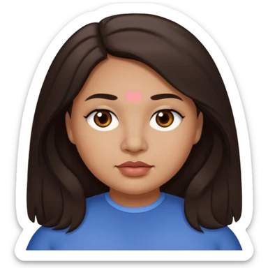 My hair and eyes are dark brown, I'm a little chubby, my eyes aren't round, nor is my face, my eyes are a little narrow, my jaw and chin are nicely defined, my hair can be said to be long, my lips are nicely proportioned, but not too big, they're medium sized sticker