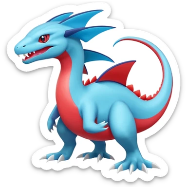 Inteleon-Amaura-Salamence-Pokémon-fusion (full body) sticker