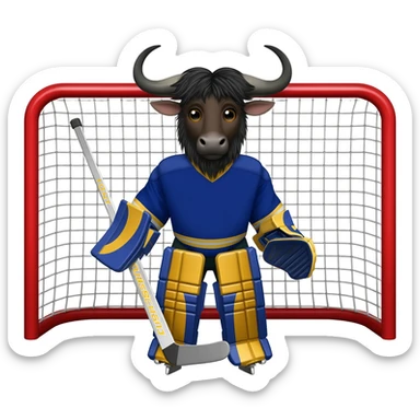 Hockey Goalie Lawyer Wildebeest sticker