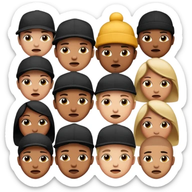 make a French urban rap emoji pack mixing city elements, emotional tension, dim street lighting and expressive faces to reflect lyrical depth sticker