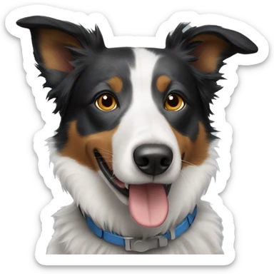border collie and blue heeler mixed dog sticker
