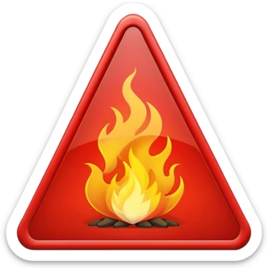 fire hazard sign sticker