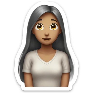 Sad Girl with open arms waiting for a hug sticker