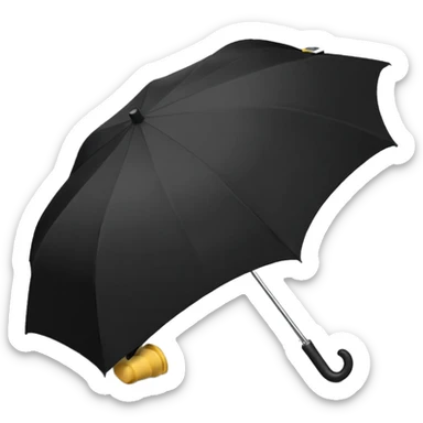 black folding umbrella sticker