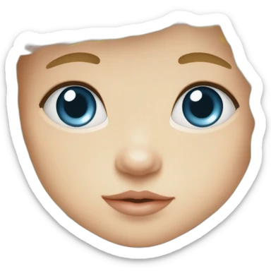 Baby boy white skine blonde blue eye six mounths old sticker