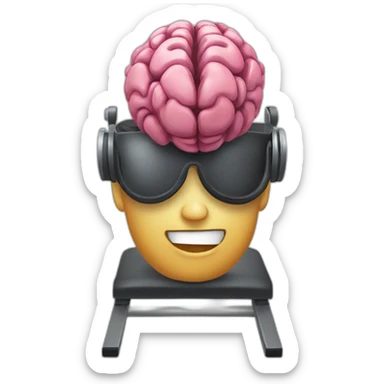 cerebro en el GYM sticker