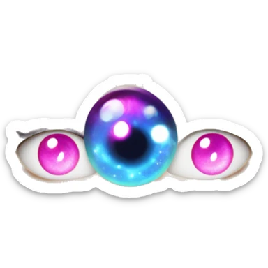 magical diva with thin pink andromedan face long blonde hair and blue eyes glowing third eye sticker