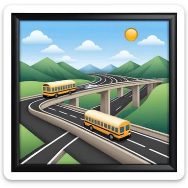 School connected to a highway  sticker