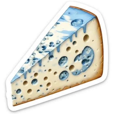 a wedge of blue cheese sticker
