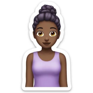 a girl with aesthetic lilac purple things sticker