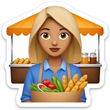 Street Food Shopper woman  sticker