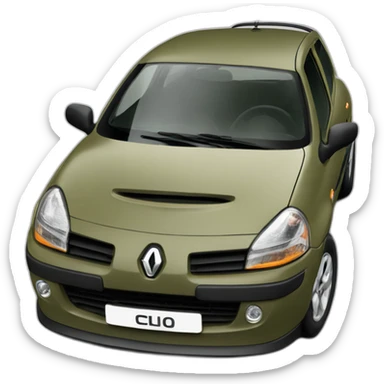 Renault Clio 2 Khaki olive color sticker