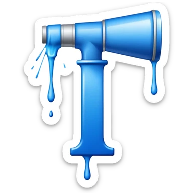 In blue Graffiti the letter L sticker