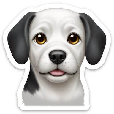 Dog white with stains black sticker