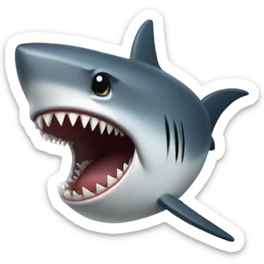 Detail shark with buck teeth sticker