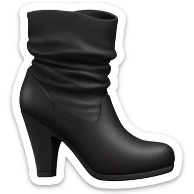 black heeled slouched leather boot sticker