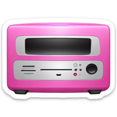 Pink DVD player sticker