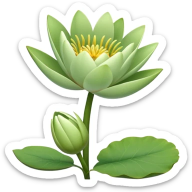 Small text size water lily bud with stem. ⅛ of the ones you’ve given.  sticker