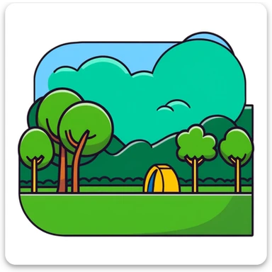 retro 1930s scene with anthropomorphised animals in t-shirts and shorts walking together in a park, black and white sticker