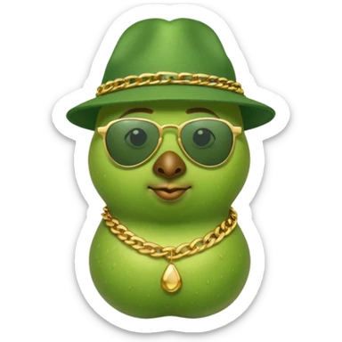 birnen gangster amy rapper als birne sticker