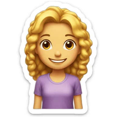 the sly girl smiles and looks away sticker