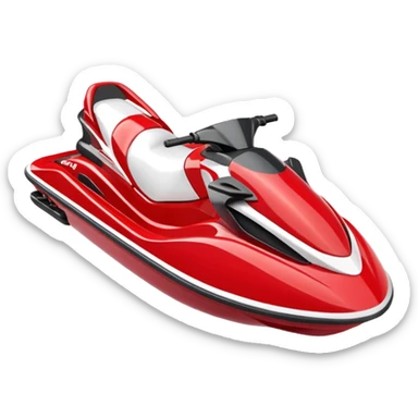 red and white jet ski sticker