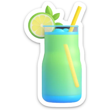 green-blue lemonade sticker
