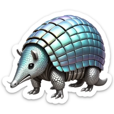 A symbiotic pair consisting of a metallic armadillo-like creature that generates magnetic fields and the colony of crystal formations growing on its back that amplify and direct these energies. sticker