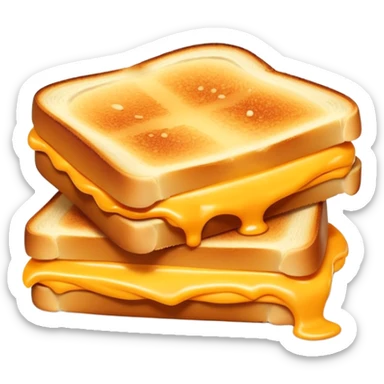 Grilled cheese being pulled apart  sticker