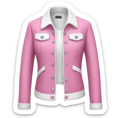 pink jacket white top emoji sticker